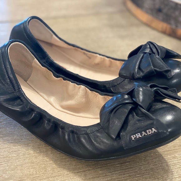Prada black ballet flats (worn less than 5 times) - Picture 3 of 4